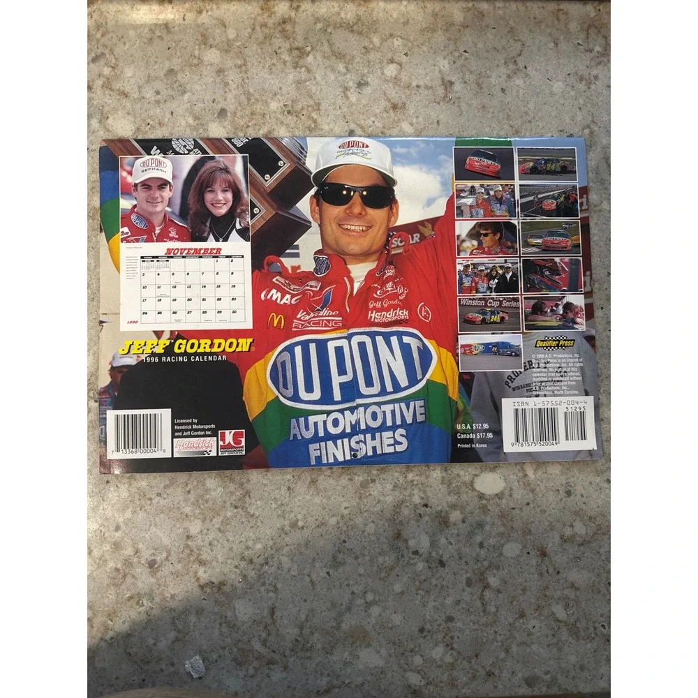 Vintage 1996 Jeff Gordon Racing Calendar NASCAR DuPont Chevrolet Monte Carlo 24